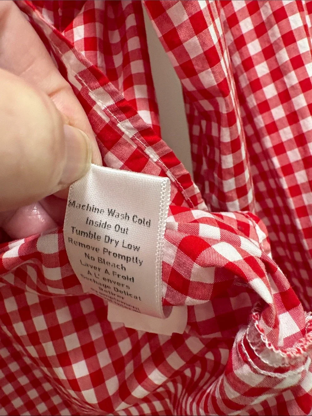 FRANK & EILEEN Silvio Untuckable Button-Up Shirt Red Gingham—Like New!! Cool -XS